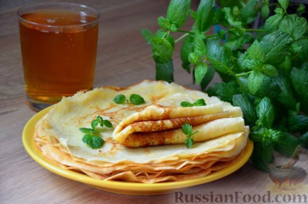 Блины на виноградном соке и сливочном масле