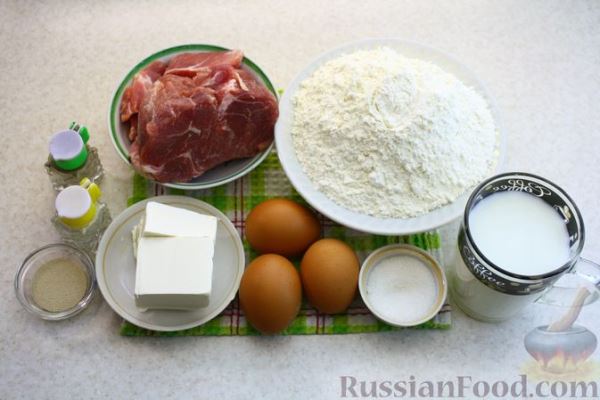 Расстегаи с мясом и яйцами